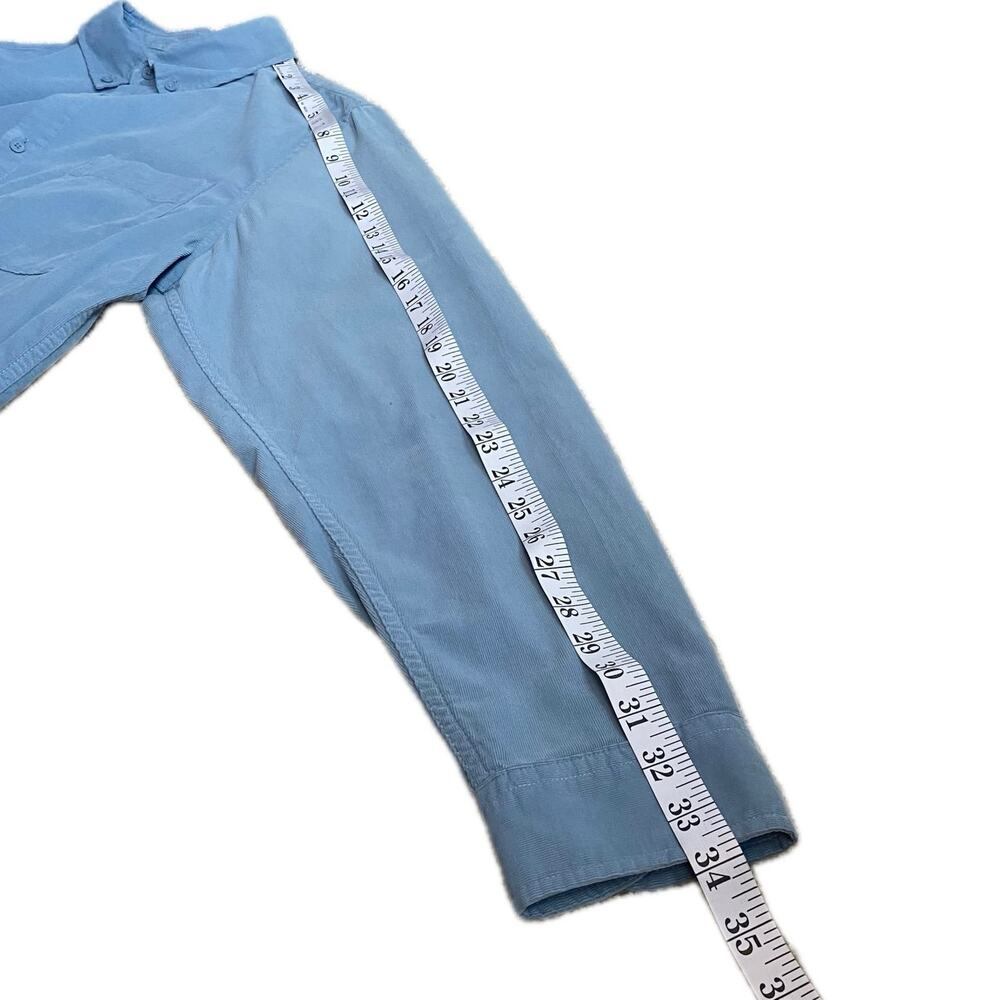 NN07 No Nationality Arne Soft Corduroy Button Up Long Sleeve Shirt XXL Pale Blue - Picture 11 of 11